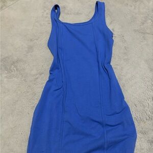 Blue body con dress